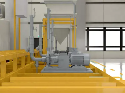 factory Low-poly 3D model