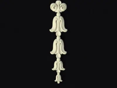 Central decor ornament for furniture 3D model 100