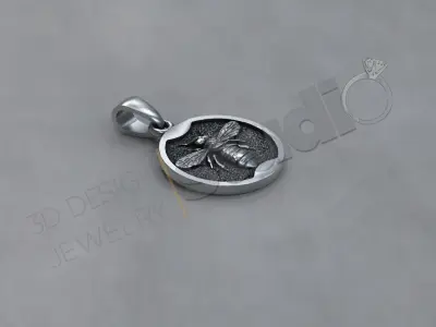 Luxury bee pendant 3d model print 3D print model