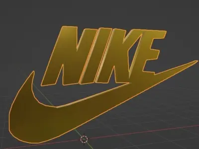 Nike 3d Logo Low-poly 3D model