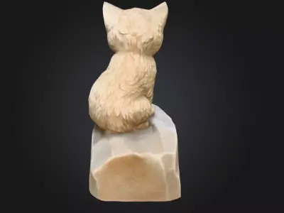Whisker Sculpture Low-poly 3D model