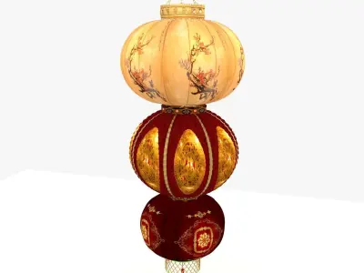 Chinese red lantern  3D model purchase