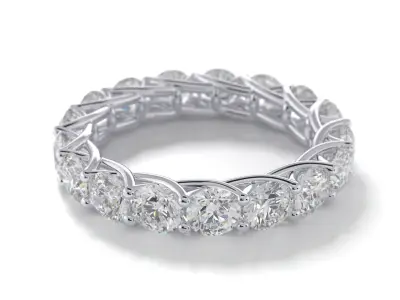 braided diamond engagement ring 4mm 7Size 3D print model