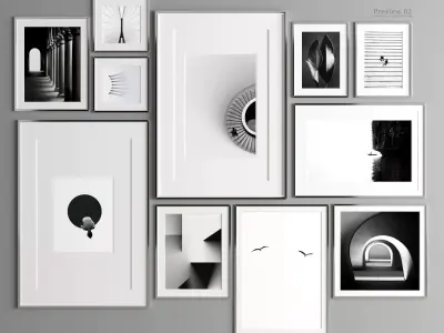 Art Frame 301 Low-poly 3D model