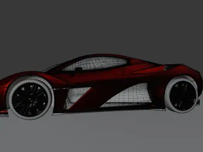 Realistic Ferrari 296 GTB PL Rigged  HighPoly  and Customizable 3D model