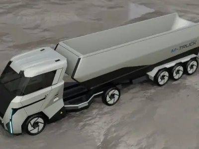 Truck concept TRK 23  Low-poly 3D model