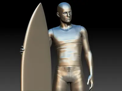 surfer boy 3D print model