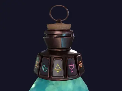 Alchemical Lantern Low-poly 3D model