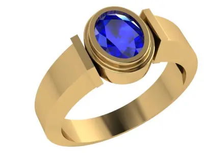 Oval Cut Ring 4222 3D print model