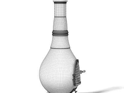 Metal Barbecue 3D Model 3D model