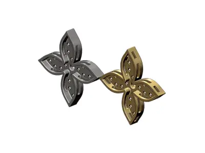 Diamond Star Blossom pendant and ornament 3D print model