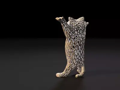 Cat Voronoi 3D print model