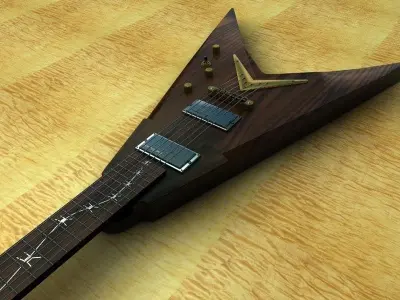 Dean Dave Mustain V 3D model