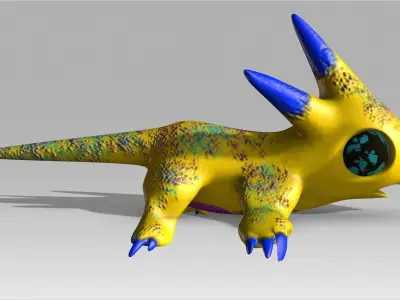 Little Tryellow Low-poly 3D model