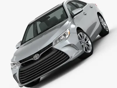 Toyota Camry XLE 2015 detailed interior 3D model