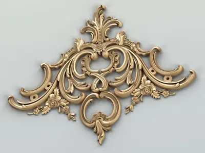 Carved decor central 033 3D model