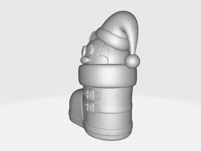 Christmas Cartoon Mouse Boot Ornament Cute Holiday Decoration 3D print model