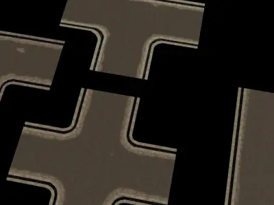 low poly textured roads pack Low-poly 3D model