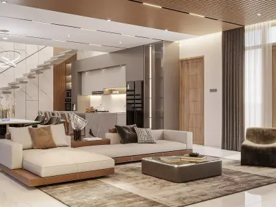 Interior Scene Apartment for 3dsmax 2022 and Corona Renderer 3D model