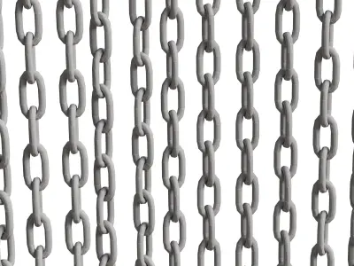 Metal chain curtain classik 3D model