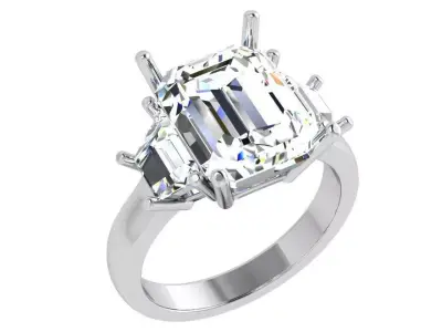 Emerald Ring 3984 3D print model