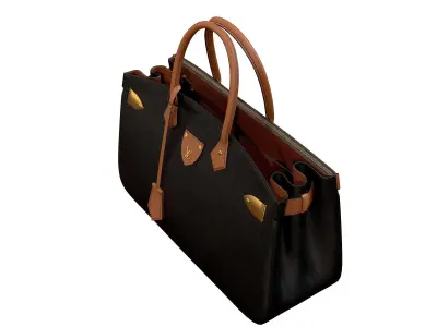 Louis Vuitton bag ALL SET Black Leather 3D model
