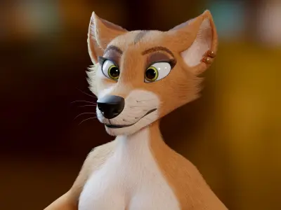 Yelena Anthro Dingo 3D model