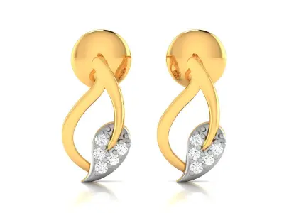 Solitaire Women Earring 3D print model