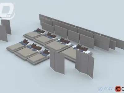 Agro Bed Set 3D model