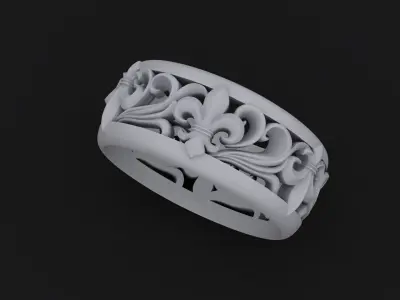 arabesque ring hoop 3D print model