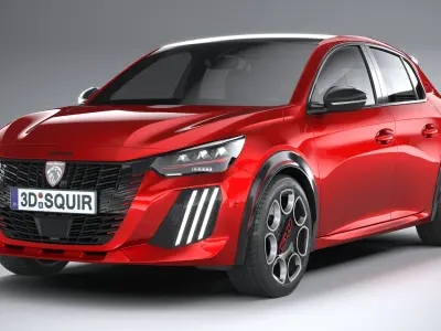 Peugeot E-208 GTI 2026 3D model