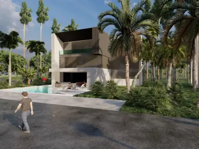 Modern Tropical Urban Living A Harmony of Architecture 3D model
