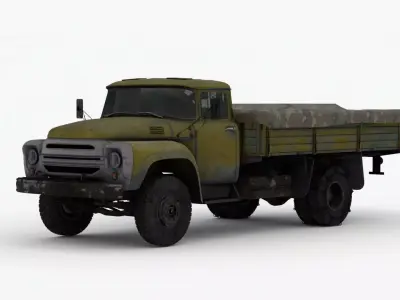 OLD Truck Low-poly 3D model