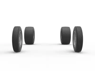 Wheel Set of Gasser Version 2 Scale 1 to 25 3D print model