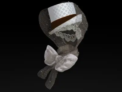 Hats cabaret old female 3D model