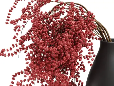 Red Fruit dry Branches Bouquet38 3D model