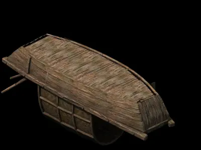 Game Traffic - small fishing boat 3D model