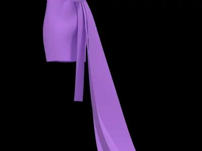 Bow skirt 3D model