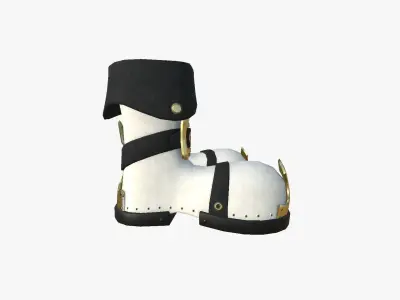 Medieval Boots A10 Luxury Gold - Fantasy Character Design Low-poly 3D model