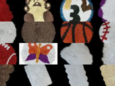 Collection  different carpets and skins  your projects 85 models