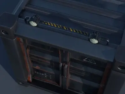 high-poly rusty container  Free 3D model