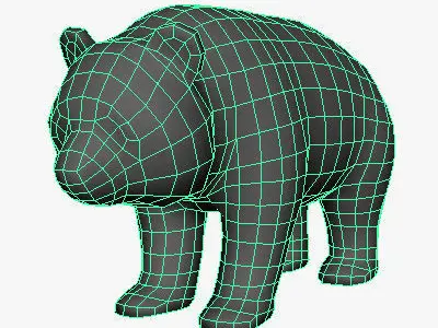 Low Poly Panda bear Low-poly 3D model