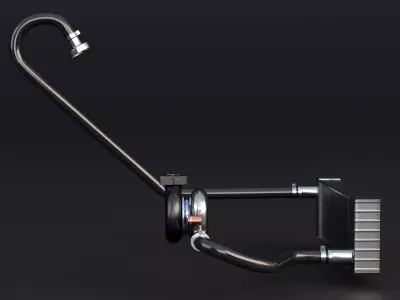 Turbocharger System 3D model