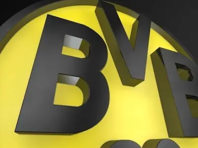 Borussia Dortmund FC Football Club 3D Logo Low-poly 3D model