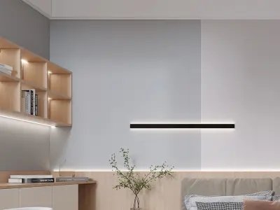 decoration villa Nordic bedroom Home 3D model