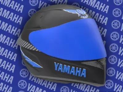 HELMET YAMAHA MOTORCYCLE 3D print model