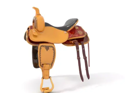 Golden Royal Saddle model pack Low-poly 3D model
