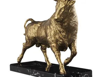 Bronze bull 3D model