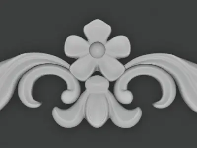Crown Wood Carving Ornament 3D print model