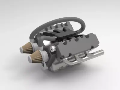 V6 Engine 3D print model